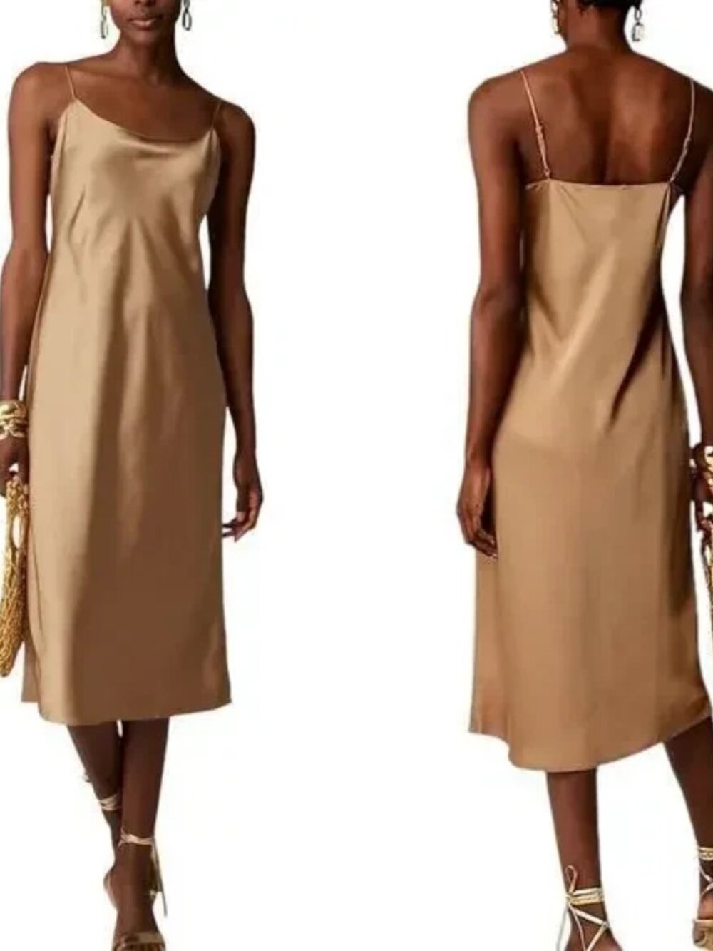 J. Crew Gwyneth Slip Midi Dress 6 Luster Charmeuse BV496 NWT Old Money Luxury